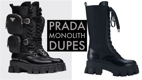 prada shoe dupes|prada monolith dupe boots.